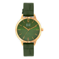 ELIZ ES8742L1REE SS Caseback & Leather 3-Hands Women's Watch