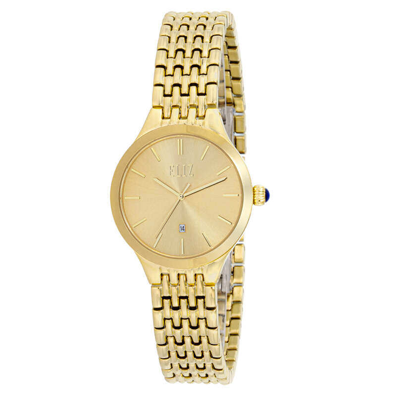 

ELIZ ES8691L2GCG SS Case & Band Date Women's Watch