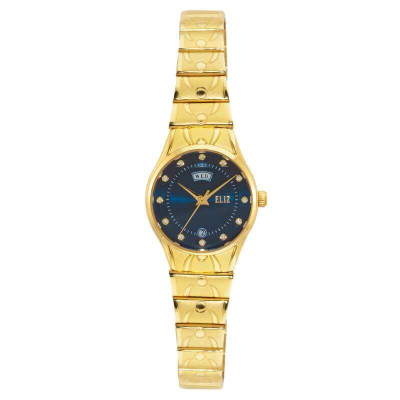 

ELIZ ES8771L2GBG SS Caseback & Band Day-Date Women's Watch