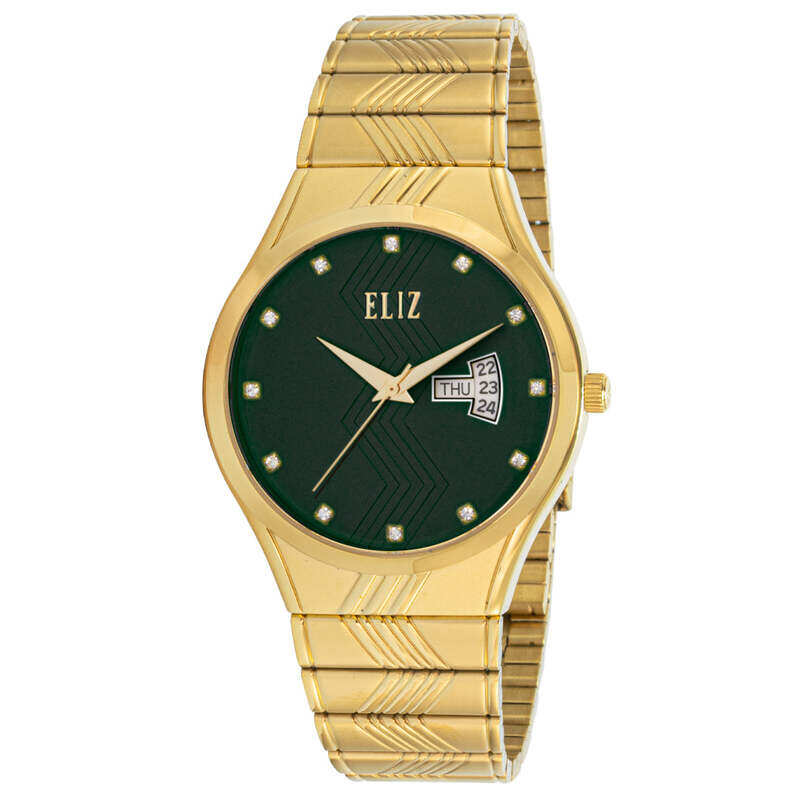 ELIZ ES8705G2GEG SS Caseback & Band Day-Date Men's Watch