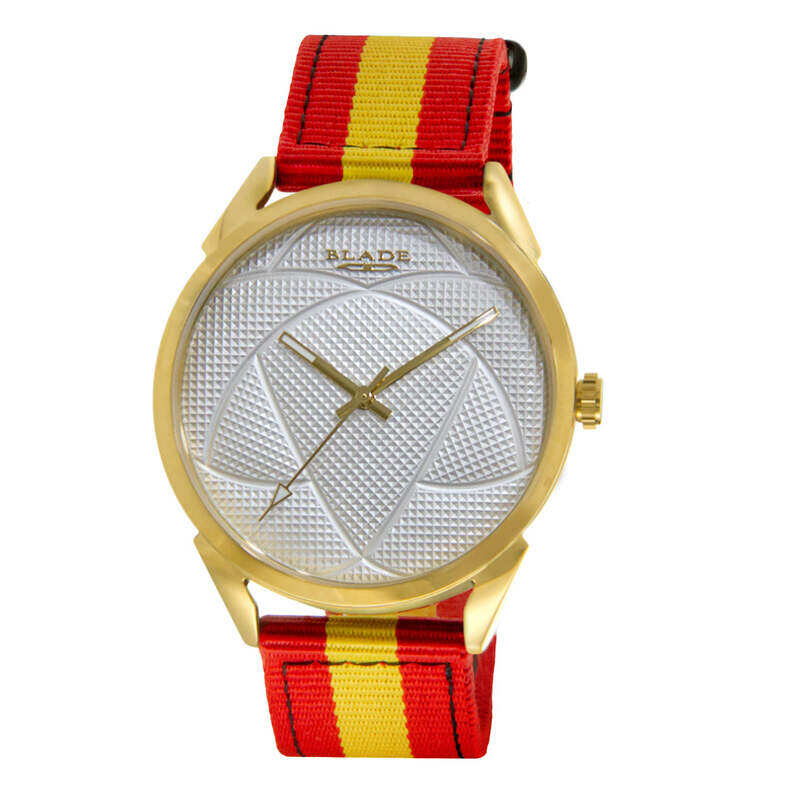 

BLADE Retro Futbol Red-Yellow 3697GGW6K SS & Nylon 3-Hands Unisex Watch