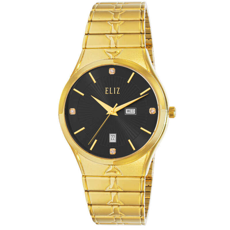 ELIZ ES8801G2GNG SS Caseback & Band Day-Date Men's Watch