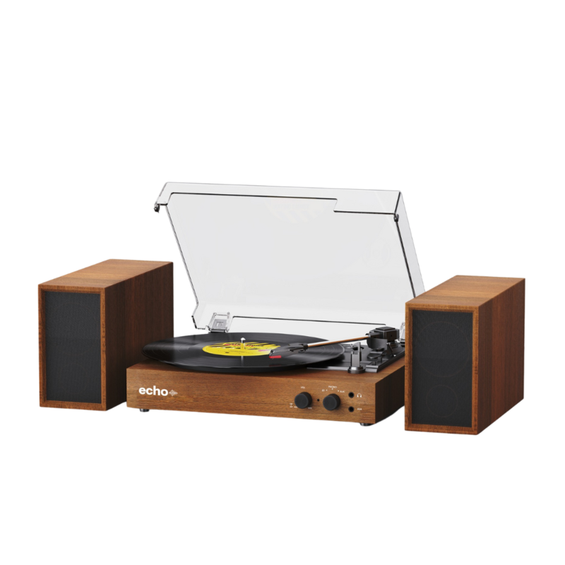 

Echo Audio Frankie Bluetooth Record Player with External Speakers - Walnut