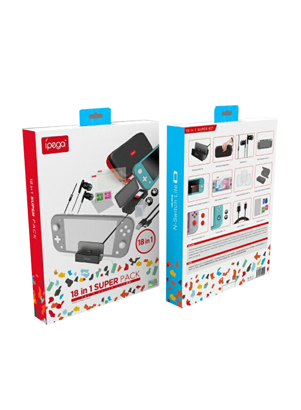 

Ipega 18-in-1 Super Pack for Nintendo Switch Lite, Multicolor