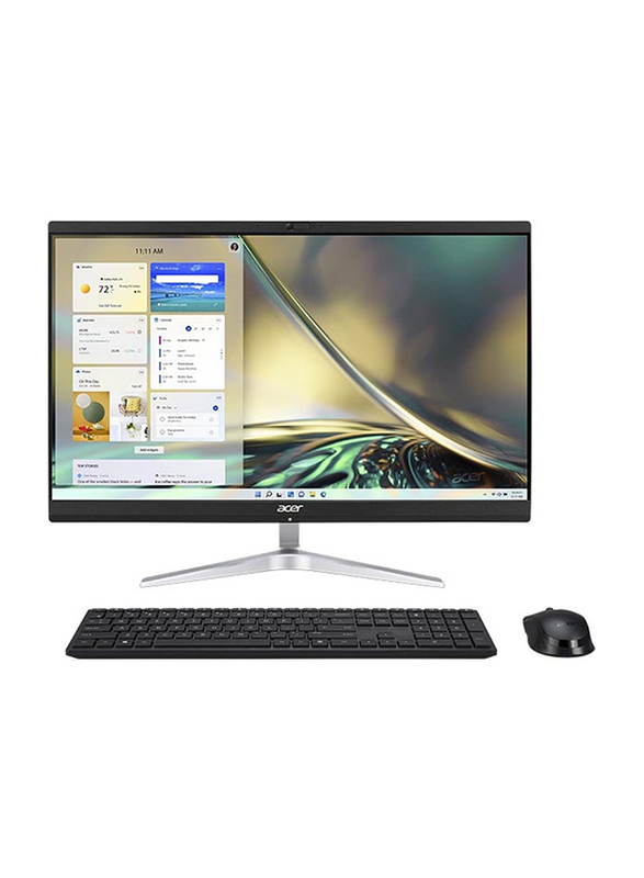 Acer Aspire C24 All-in-One Desktop Computer 23.8 inch Intel Core i5 12th Gen, 8GB RAM, Intel UHD Graphic Card English/Arabic KB with Windows 11 Home, Black