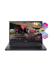 Acer Aspire 7 Notebook, 15.6" FHD Display, Core i5 12th Gen 4.4GHz, 512GB SSD, 8GB RAM, 4GB Nvidia RTX3050 Graphic Card, English/Arabic Keyboard, Win 11, ASPIRE 7 A715-76G-58FT, Charcoal Black