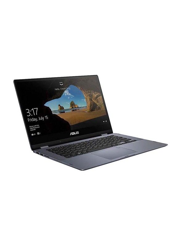 Asus VivoBook Flip 2-in-1 Laptop, 14" FHD Touch Display, Inter Core i3 8th Gen 2.1GHz, 128GB SSD, 4GB RAM, Intel UHD 620 Graphics, EN KB, Win 10, TP412FA-OS31T, Grey