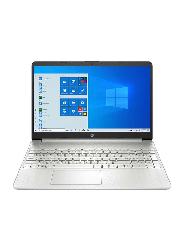 HP Notebook 15-dy1032wm Laptop, 15.6" HD Touch Display, Intel Core i3 10th Gen 1.2GHz, 256GB SSD NVME, 8GB DDR4 2666 RAM, Intel UHD Graphics, EN KB, Win10 Home, 9EM46UA#ABA, Silver