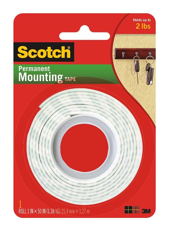 

3M Scotch 114 Heavy Duty Mounting Roll Tape, White