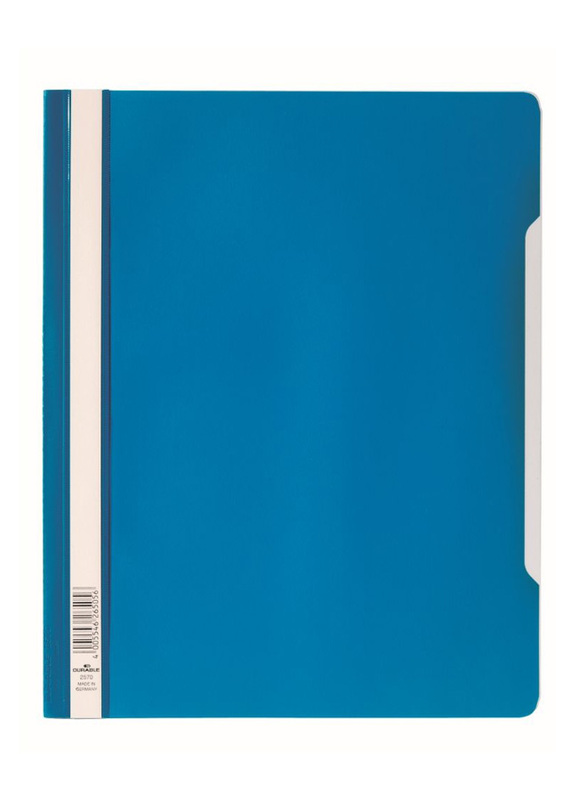Durable 2570-06 PVC Clear View File Folder, A4 Size, Blue