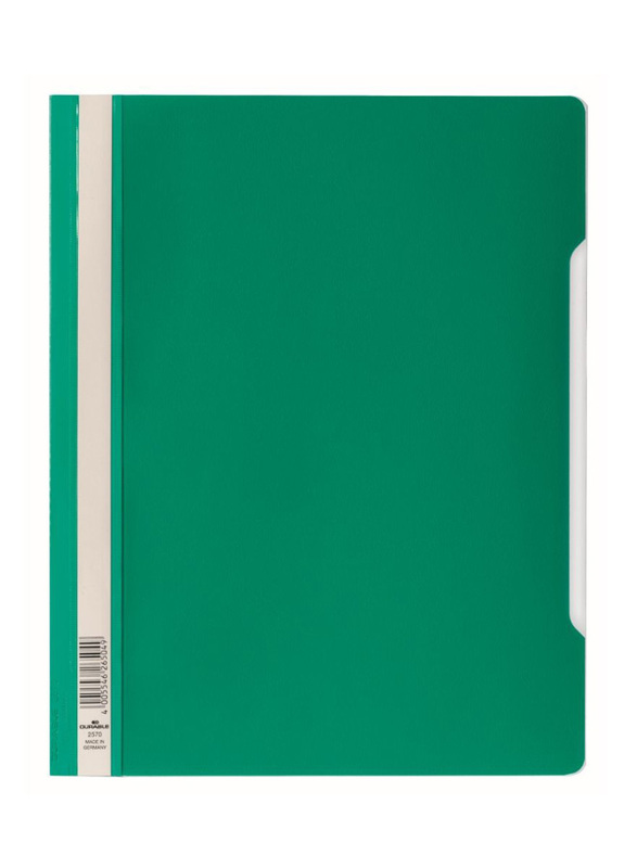 Durable 2570-05 PVC Clear View File Folder, A4 Size, Green