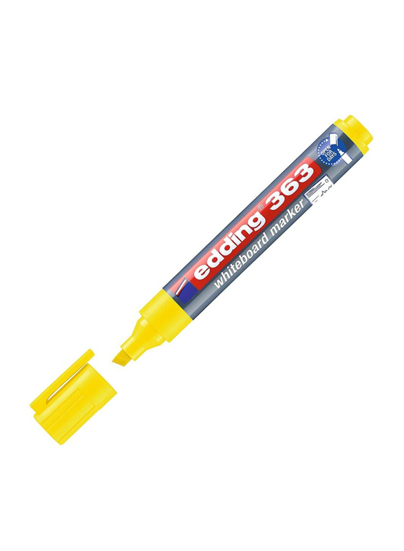 Edding E-363 White Board Marker with Chisel Nib, Yellow