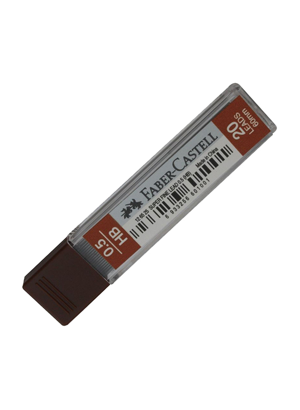 Faber-Castell 126525 Mechanical Pencil Lead, 0.5 HB, Deep Black