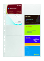 Durable 2389-19 Business Card Pocket Refills, 10 Pieces, A4 Size, Transparent