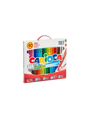 Carioca Jumbo Box Felt Tip Colored Pen Set, 40 Piece, Multicolour