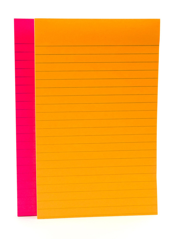 3M Post-It 5845-SS Rio De Janeiro Collection Lined Super Sticky Notes, 127 X 203mm, 2 x 45 Sheets, Yellow