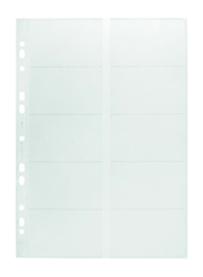 Durable 2389-19 Business Card Pocket Refills, 10 Pieces, A4 Size, Transparent