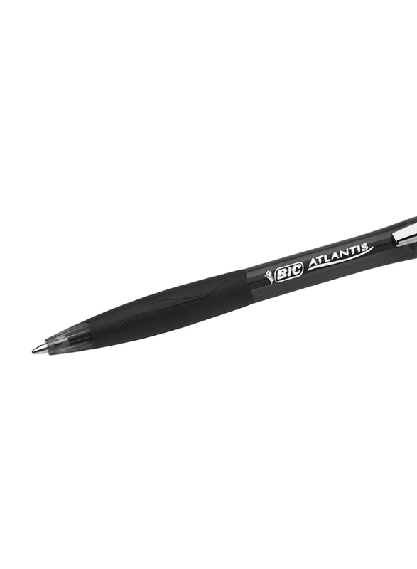 BIC Atlantis Soft Retractable Medium Point Ball Pen, Black