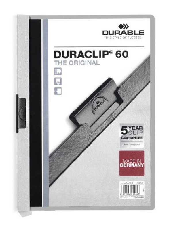 Durable 2209-10 Duraclip, A4 Size, Grey