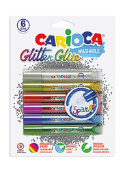 Carioca Blister Glitter Glue Set, 6 Pieces, Multicolour
