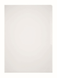 Durable 2339-19 PVC L-Shaped Transparent File Folder, A4 Size, 50 Pieces, White