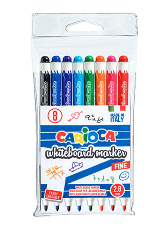 Shop Faber-Castell 4-Piece Slim White Board Marker Set Multicolour