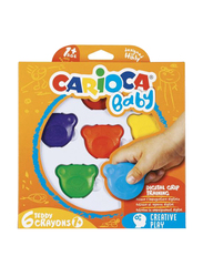 Carioca Baby Teddy Crayons, 6 Piece, Multicolour