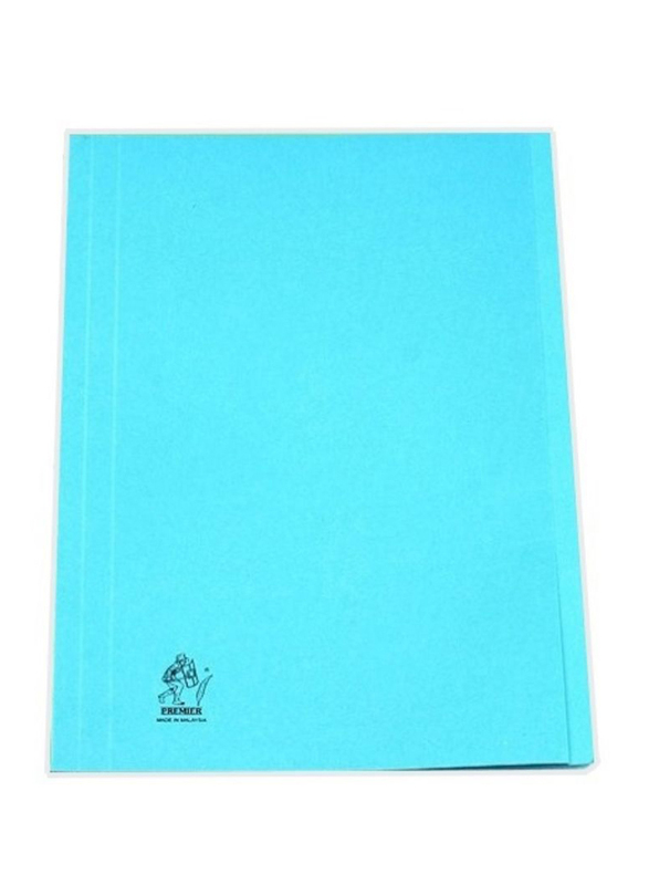 Premier 300GSM Full Size Square Cut Folder, Blue