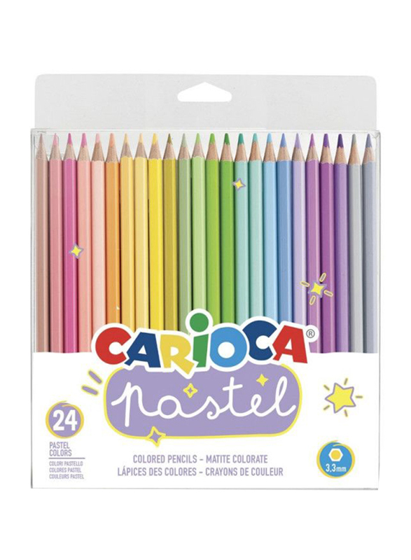 Carioca Pastel Colored Pencil Set, 24 Pieces, Multicolour
