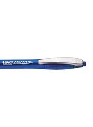 BIC Atlantis Soft Retractable Medium Point Ball Pen, Blue