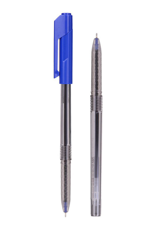 Deli Q01030 Arrow Smooth Ball Pen, 50 Pieces, 7mm, Blue