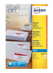 Avery J8163-25 Address Labels for Inkjet Printers, 14 x 25 Pieces, White