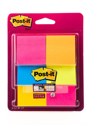 3M Post-It 6916S-YPOB Super Sticky Multi Pack, 47.6 x 47.6mm, 6 x 45 Sheets, Multicolor