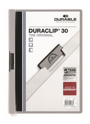Durable Duraclip 2200-10 30-Sheets Capacity Clip File, A4 Size, Grey