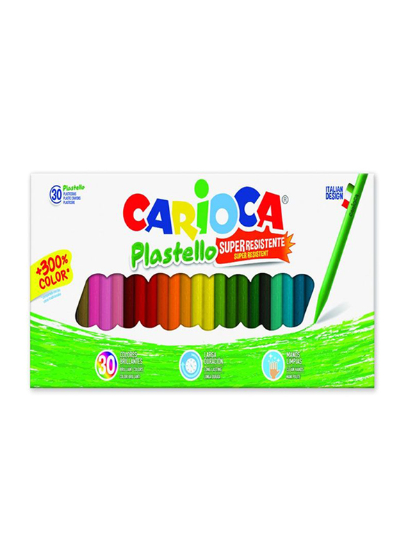 Carioca Plastello Crayon Set, 30 Piece, Multicolour