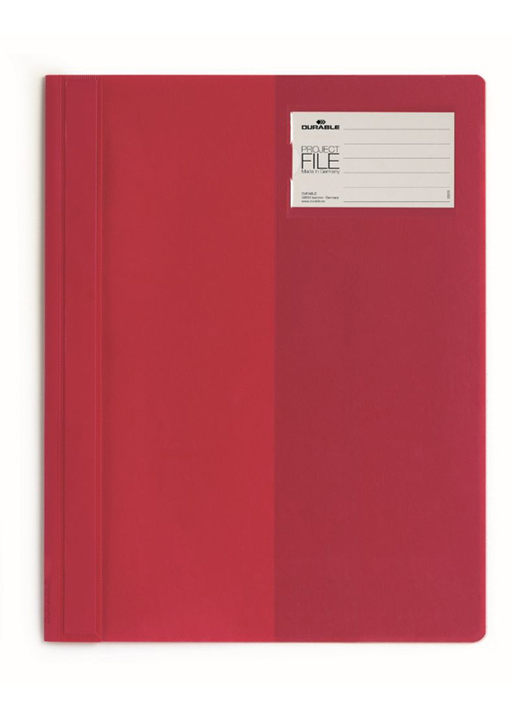 Durable 2745-03 Clear View Project File, A4 Size, Red