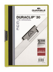 Durable Duraclip 2200-05 30-Sheets Capacity Clip File, A4 Size, Green