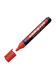 Edding E-330 Permanent Marker with Chisel Nib, Red