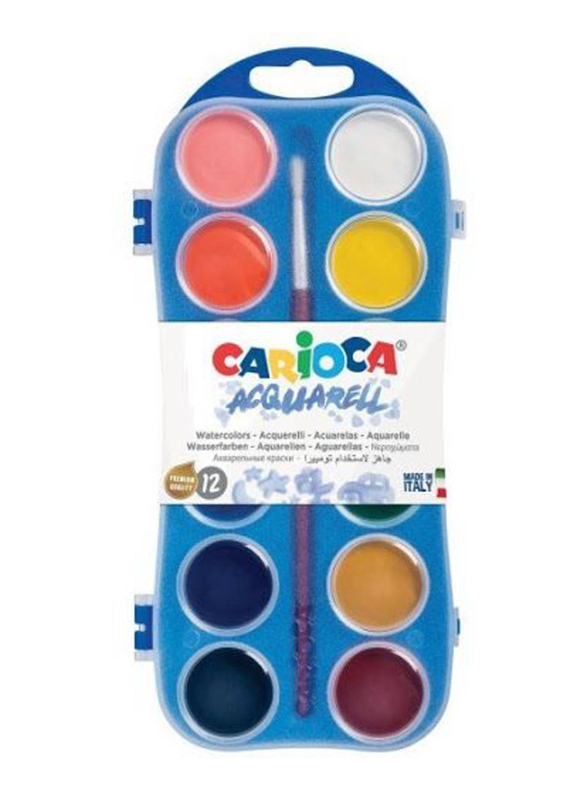 Carioca Plastic Case Watercolour, 12 Pieces, Multicolour