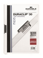 Durable Duraclip 2200-02 30-Sheets Capacity Clip File, A4 Size, White