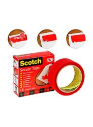3M Scotch 820 FT500013055 Secure Tape, 35mm x 33 Meter, Red