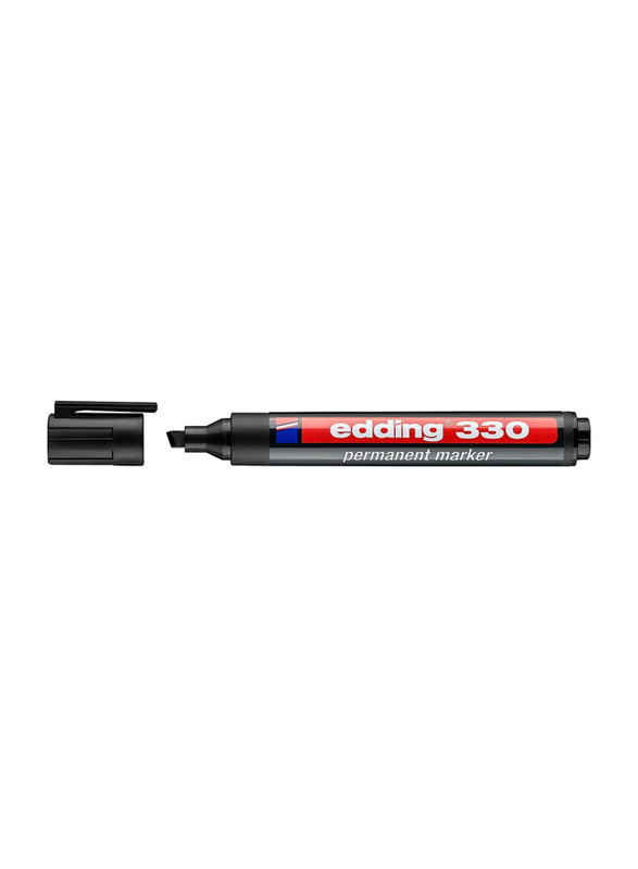Edding E-330 Permanent Marker with Chisel Nib, Black
