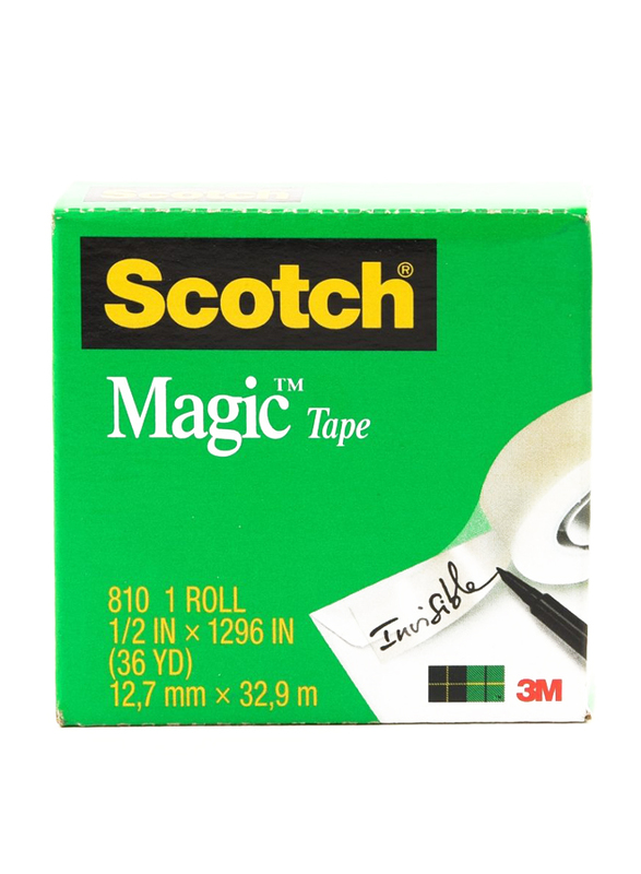 3M Scotch 810 Magic Tape, 12.7mm x 32.9 meters, Clear