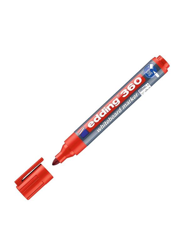Edding E-360 White Board Marker with Bullet Nib, Red