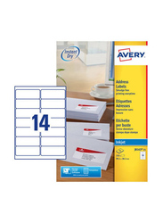 Avery J8163-25 Address Labels for Inkjet Printers, 14 x 25 Pieces, White