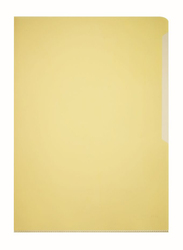 Durable 2339-04 PVC L-Shaped Transparent File Folder, A4 Size, 50 Pieces, Yellow