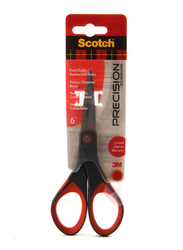 3M Scotch 1446 6-inch Precision Scissor, Black/Red