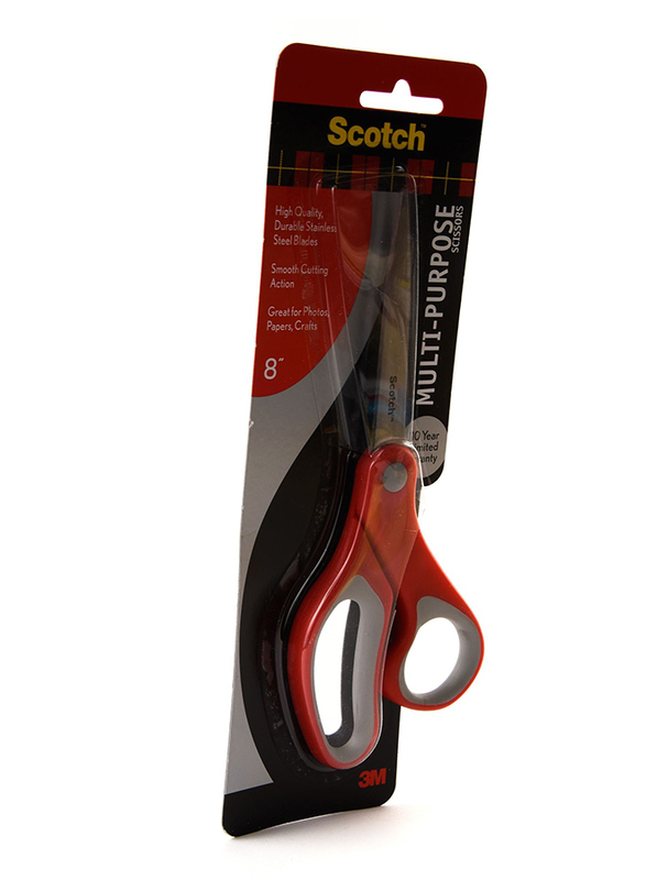 3M Scotch 1428 8-inch Multi Purpose Scissor, Red