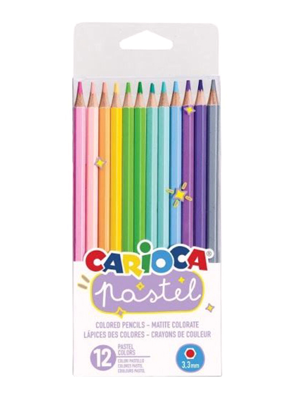 Carioca Pastel Colored Pencil Set, 12 Pieces, Multicolour