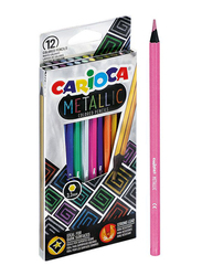 Carioca Metallic Colored Pencil Set, 12 Pieces, Multicolour